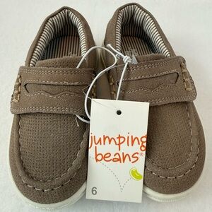 NWT- Jumping Beans‎ Boys Tan Toddler Kairo Moccasins size 6